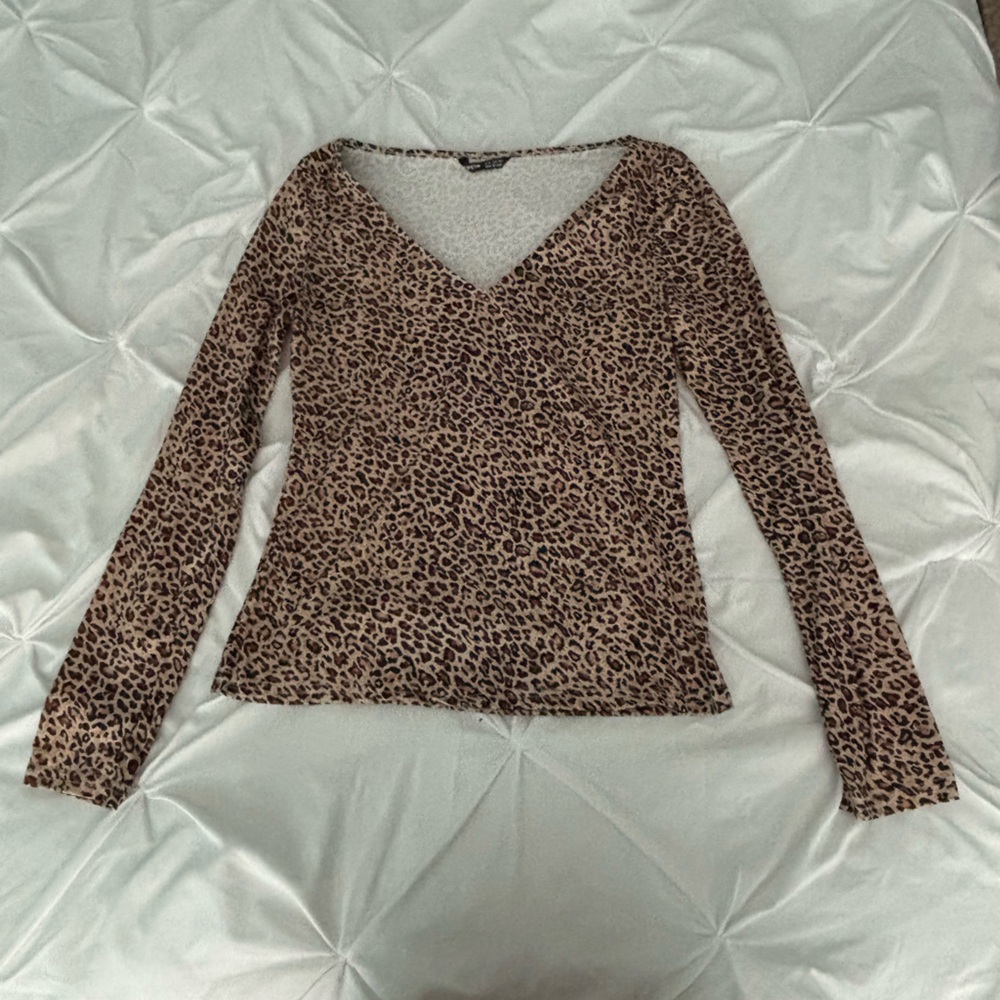 SHEIN Form Fitting Leopard Print Top
